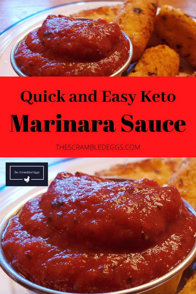 Quick and Easy Keto Marinara Sauce Pinterest Image