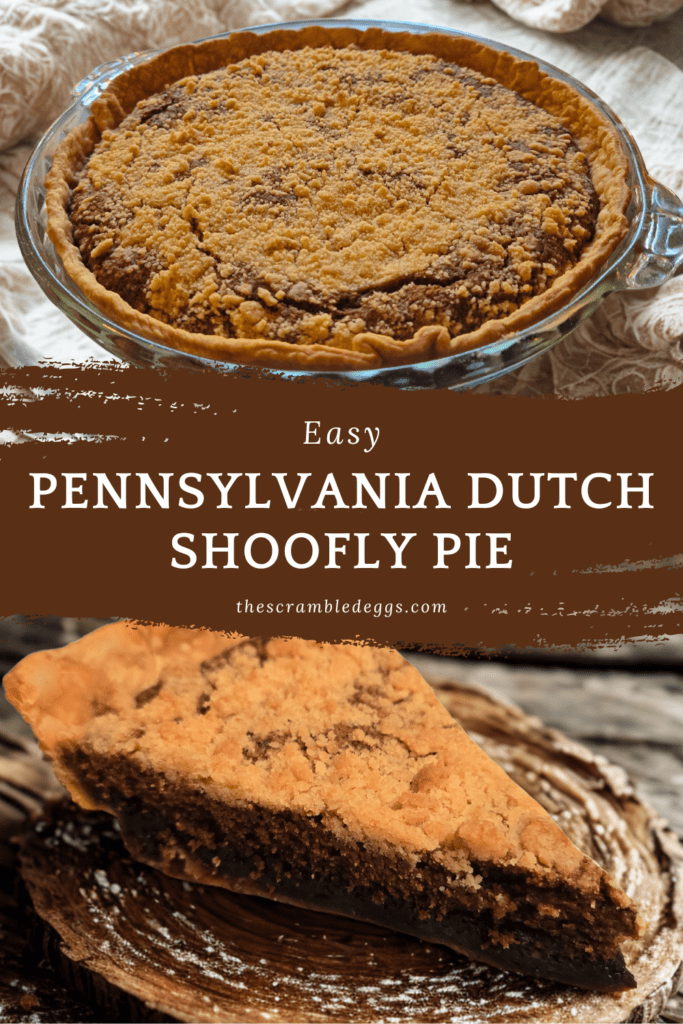 Pinterest Pin with image of full pie and slice of pie