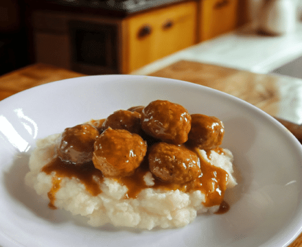 Easy Crockpot Salisbury Steak Meatballs